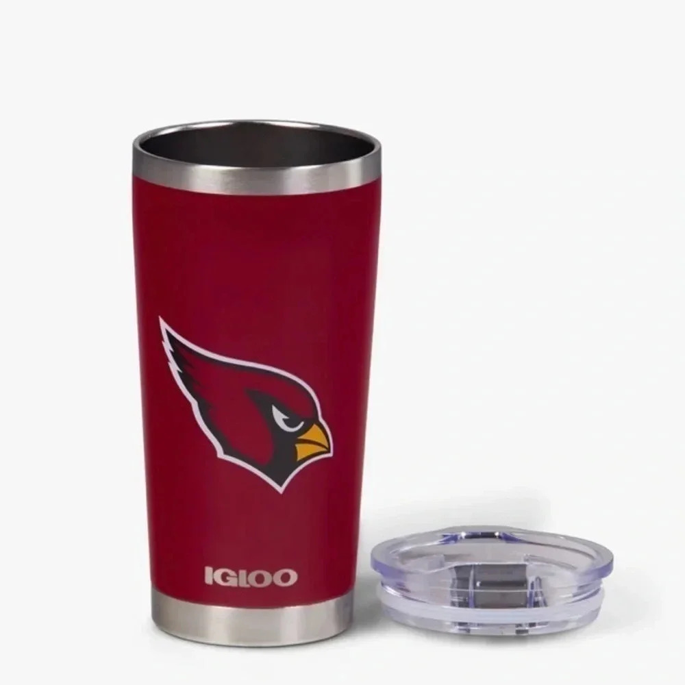 Arizona Cardinals Tumbler 20 Oz NFL Igloo Travel Mug Red Slider Lid NWT